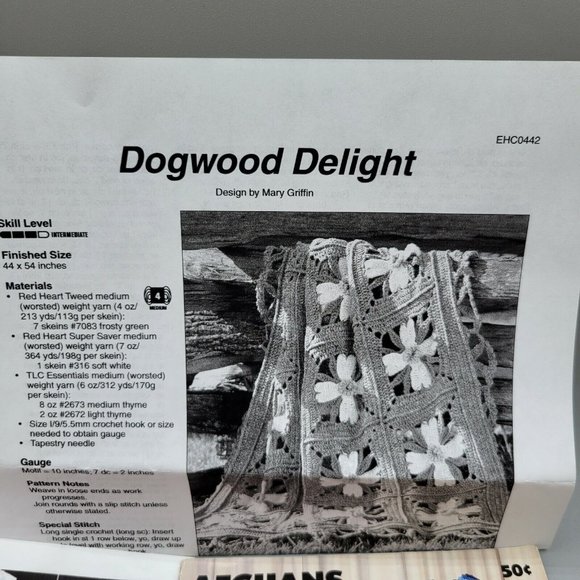 Crochet Patterns Mixed Lot of 12 Afghans Blankets Throws Beanies Slouchy Hat - Picture 2 of 12